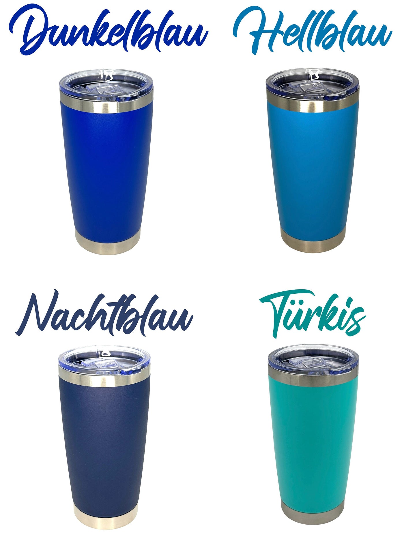 Personalisierter Thermobecher 590ml – Edelstahl mit Wunschname & Lasergravur