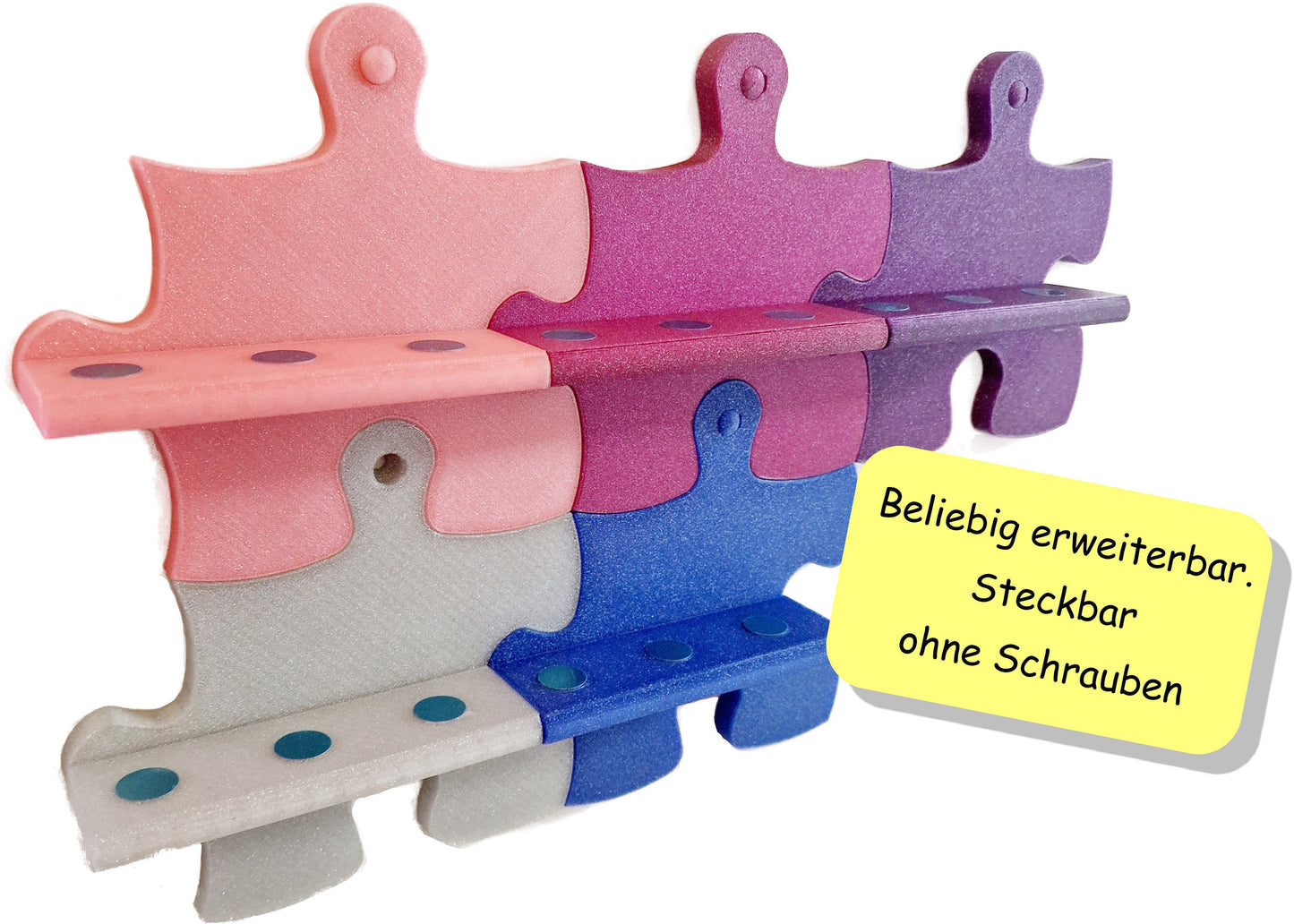 Toniebox Ständer Drachenbaby – Halter für Toniebox & Echo Dot in buntem Puzzle-Design.