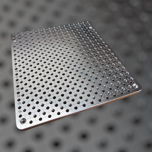 xTool F2 Ultra Jigmaker fixture plate with precise holes for accurate setups