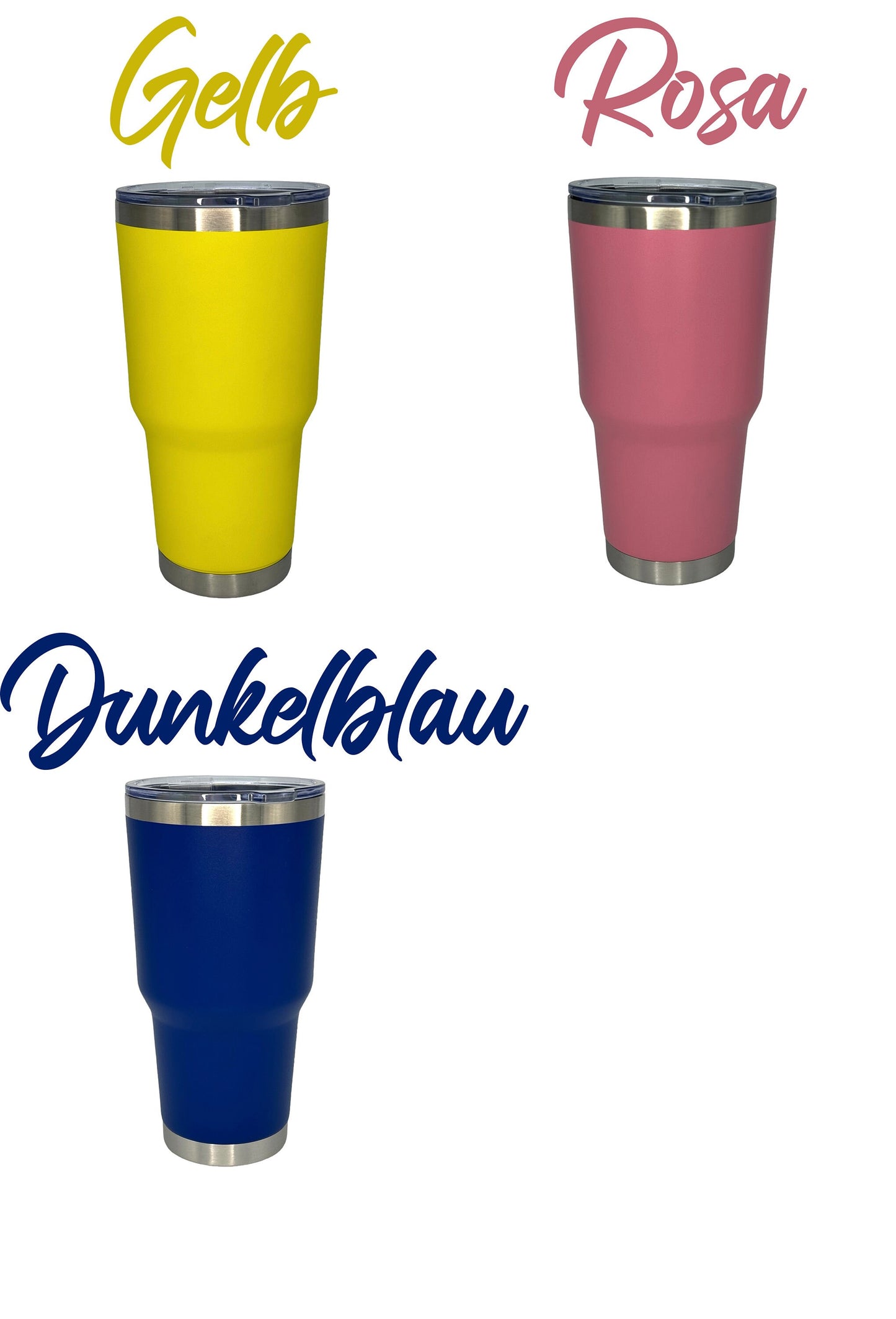 Personalisierter Thermobecher 900ml – Edelstahlbecher mit Wunschname & Lasergravur