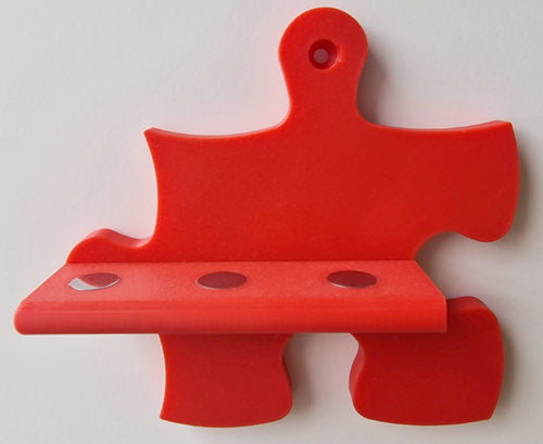 Tonie Puzzle-Erweiterung für 3 Figuren – Flexible Wandregal Ergänzung in 15 Farben, rotes Puzzle-Design.