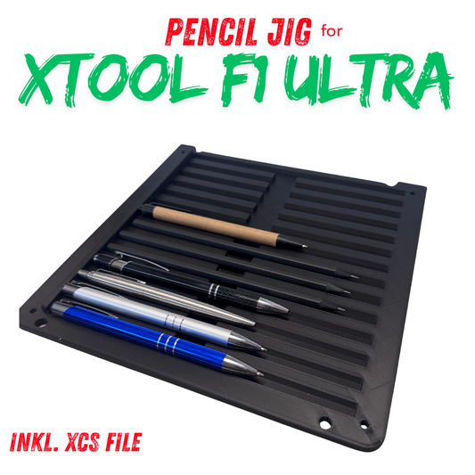 xTool F1 Ultra Pencil Jig with multiple pens for precise engraving and alignment.