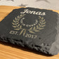 Personalisierter Schiefer Untersetzer – Individuelles Gastgeschenk mit Lasergravur