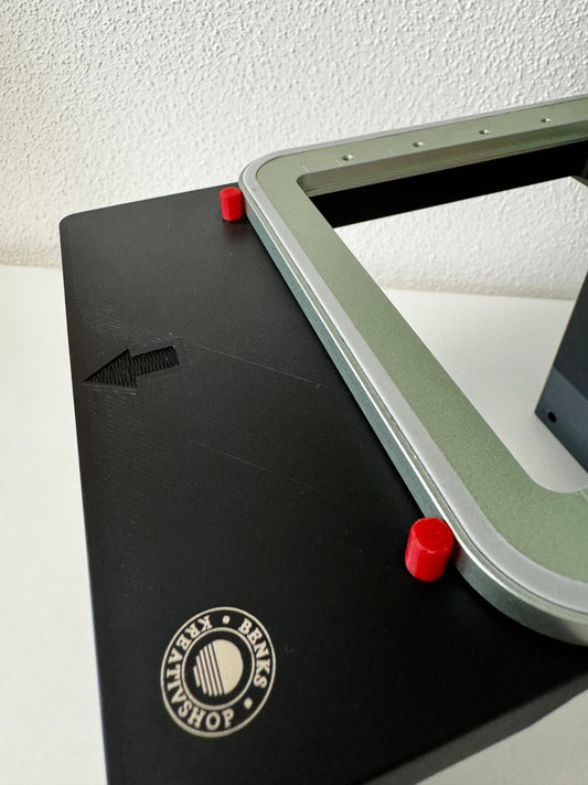 Xtool F1 Riser showing detailed design and adjustment features for larger engraving objects.
