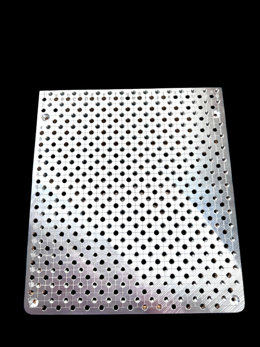 xTool F2 Ultra Jigmaker Fixture Plate with numerous precision holes for optimal laser setups.