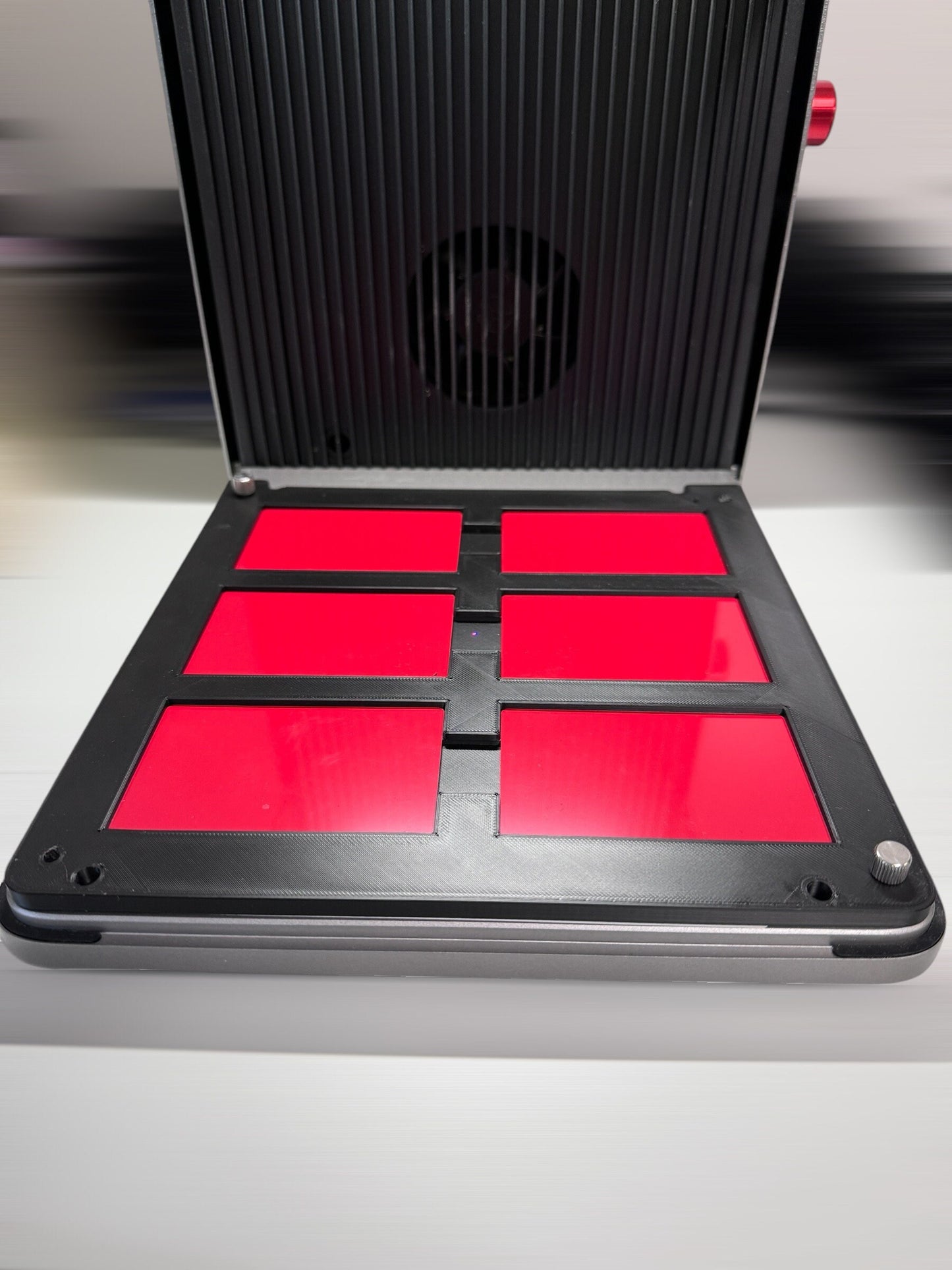 xTool F1 Ultra Business Card Jig showing the precise 6-card holder design for quick engraving.