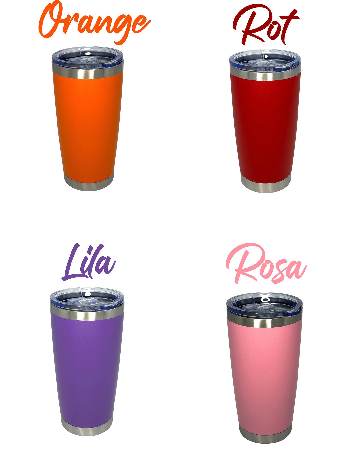 Personalisierter Thermobecher 590ml – Edelstahl mit Wunschname & Lasergravur