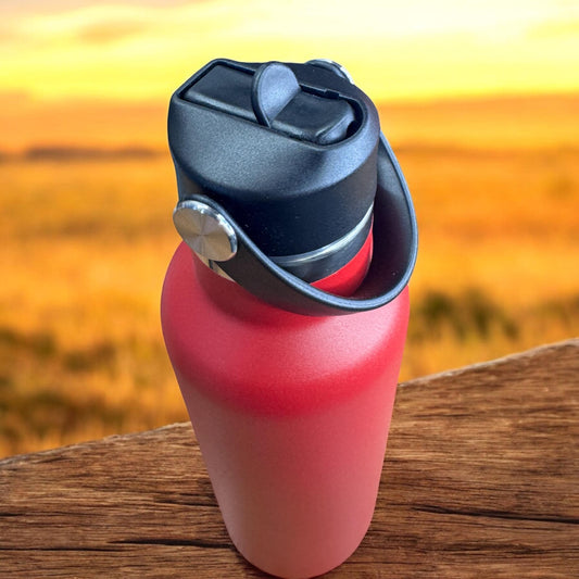 Personalisierte Thermoflasche, Edelstahlflasche, Lasergravur mit Wunschname und Motiv, Trinkflasche, 500ml verschiedene Farben
