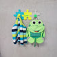 Kindergarderobe Puzzle – personalisierbare Garderobenhaken mit Jacke und Rucksack für Kinder.