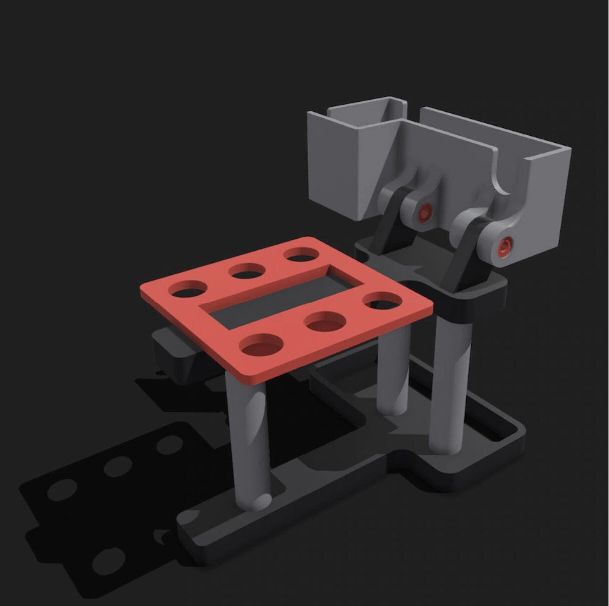 Xtool F1 Riser mit Chuck Tilt Jig zur Gravur großer Objekte, zeigt die Struktur und Funktionalität des Riser.