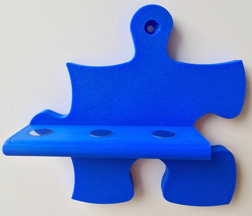 Tonie Puzzle-Erweiterung für 3 Figuren – Flexible Wandregal Ergänzung in 15 Farben, blaue Puzzle-Form.