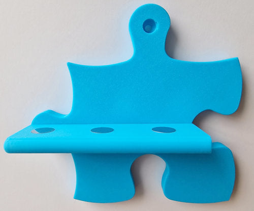 Tonie Puzzle-Erweiterung für 3 Figuren – Flexible Wandregal Ergänzung in 15 Farben, blaue Puzzleform.