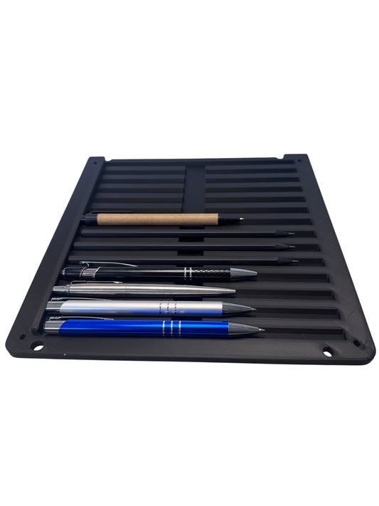 xTool F1 Ultra Pencil Jig with multiple pens arranged for precise engraving.