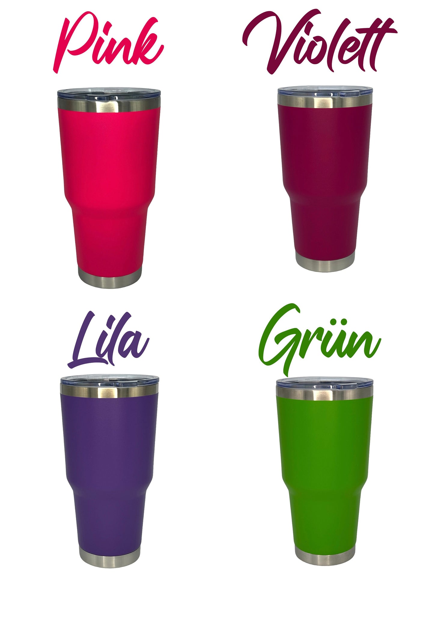 Personalisierter Thermobecher 900ml – Edelstahlbecher mit Wunschname & Lasergravur