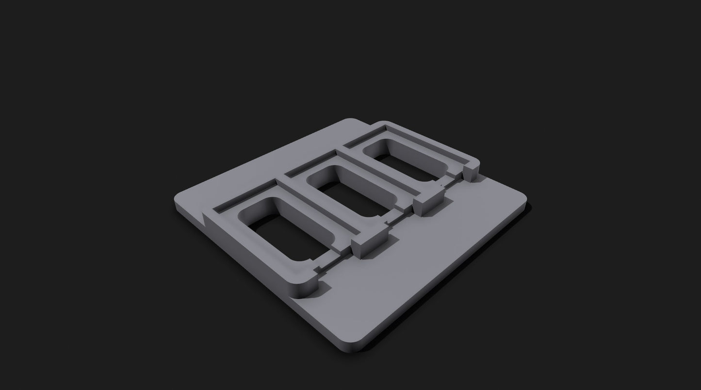 xTool F1 Jigs Set – Detailansicht einer Basisplatte für Lasergravurprojekte.