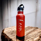Personalized thermos flask, stainless steel flask, laser engraving with desired name and motif, drinking bottle, 500ml various colors