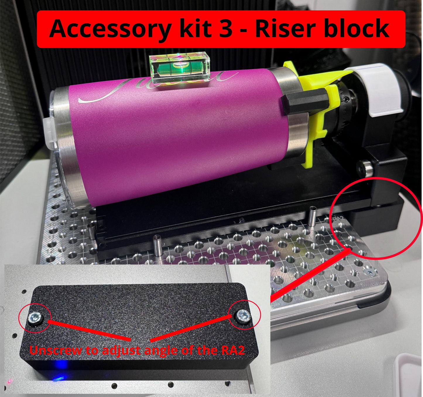Accessory kit 3 for Jigmaker for Xtool F1 Ultra , Riser Block, Jigs for Xtool F1 Ultra