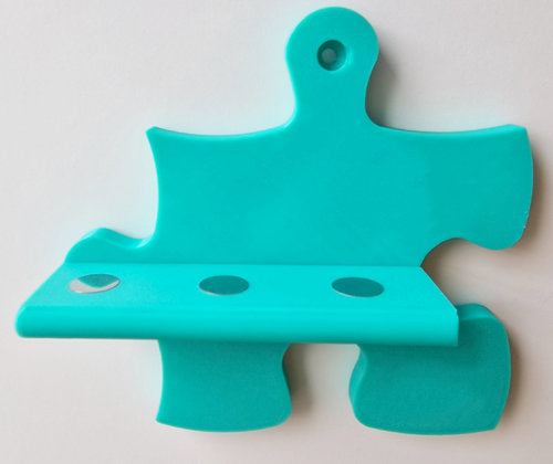 Tonie Puzzle-Erweiterung für 3 Figuren – Flexible Wandregal Ergänzung in 15 Farben in türkis.