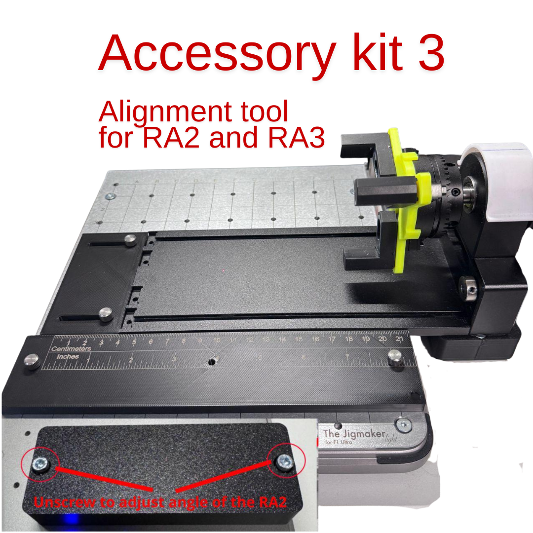 xTool F2 Ultra Jigmaker STEEL LIGHT – Zubehörset mit Ausrichtungswerkzeug für RA2 und RA3.